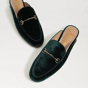 Breathable Linnie Bit Mule In Emerald Jade Velvet