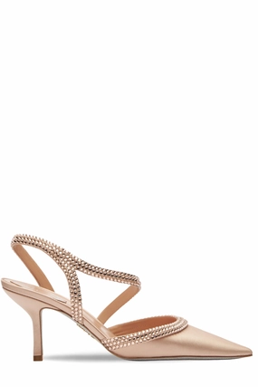 Fall Fashion Pumps Wedding Day Stilettos Lisa Crystal Slingback