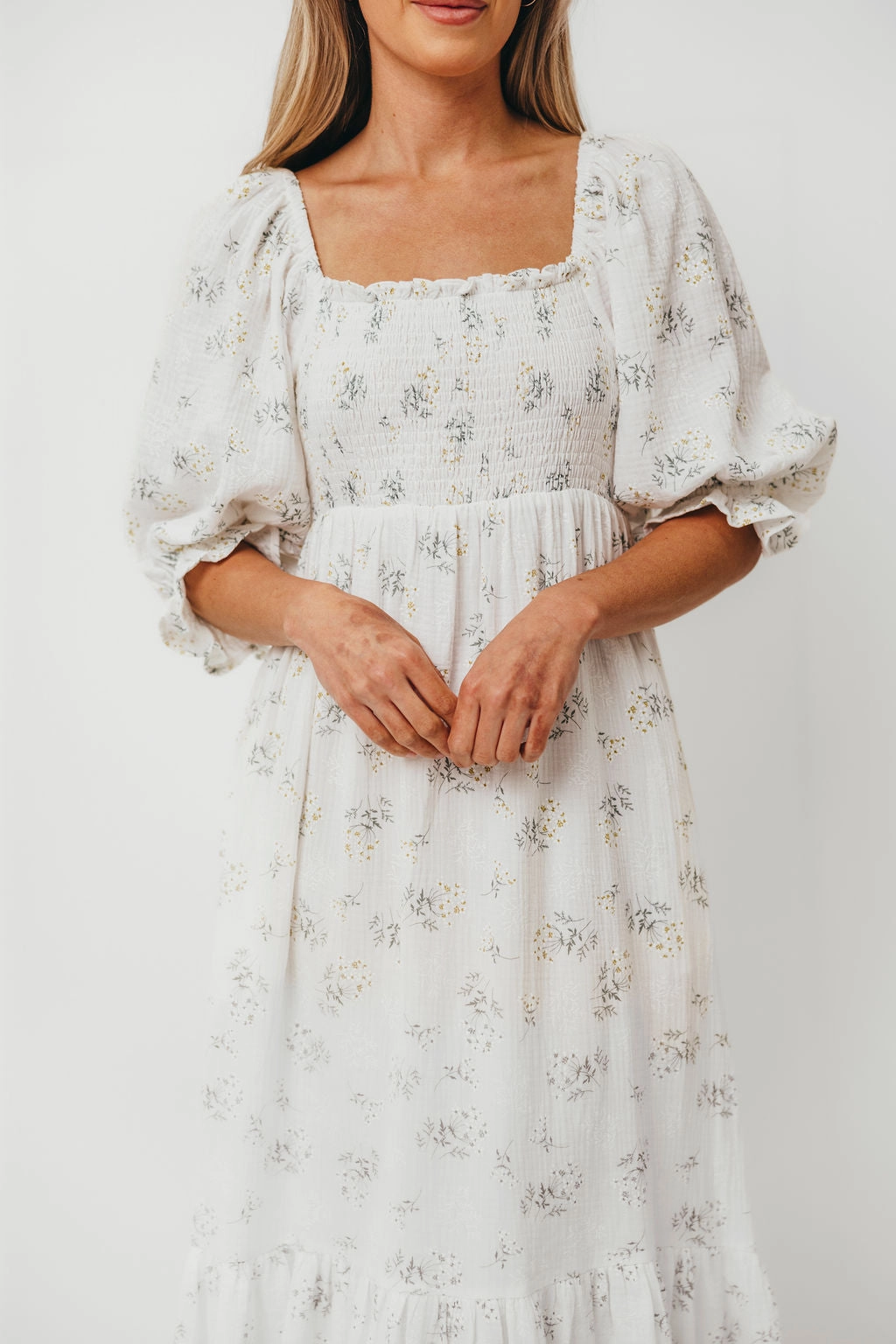 Dreamy Look Livvy 100% Cotton  Maxi Dress in Chamomile - Bump Friendly & Inclusive Sizing