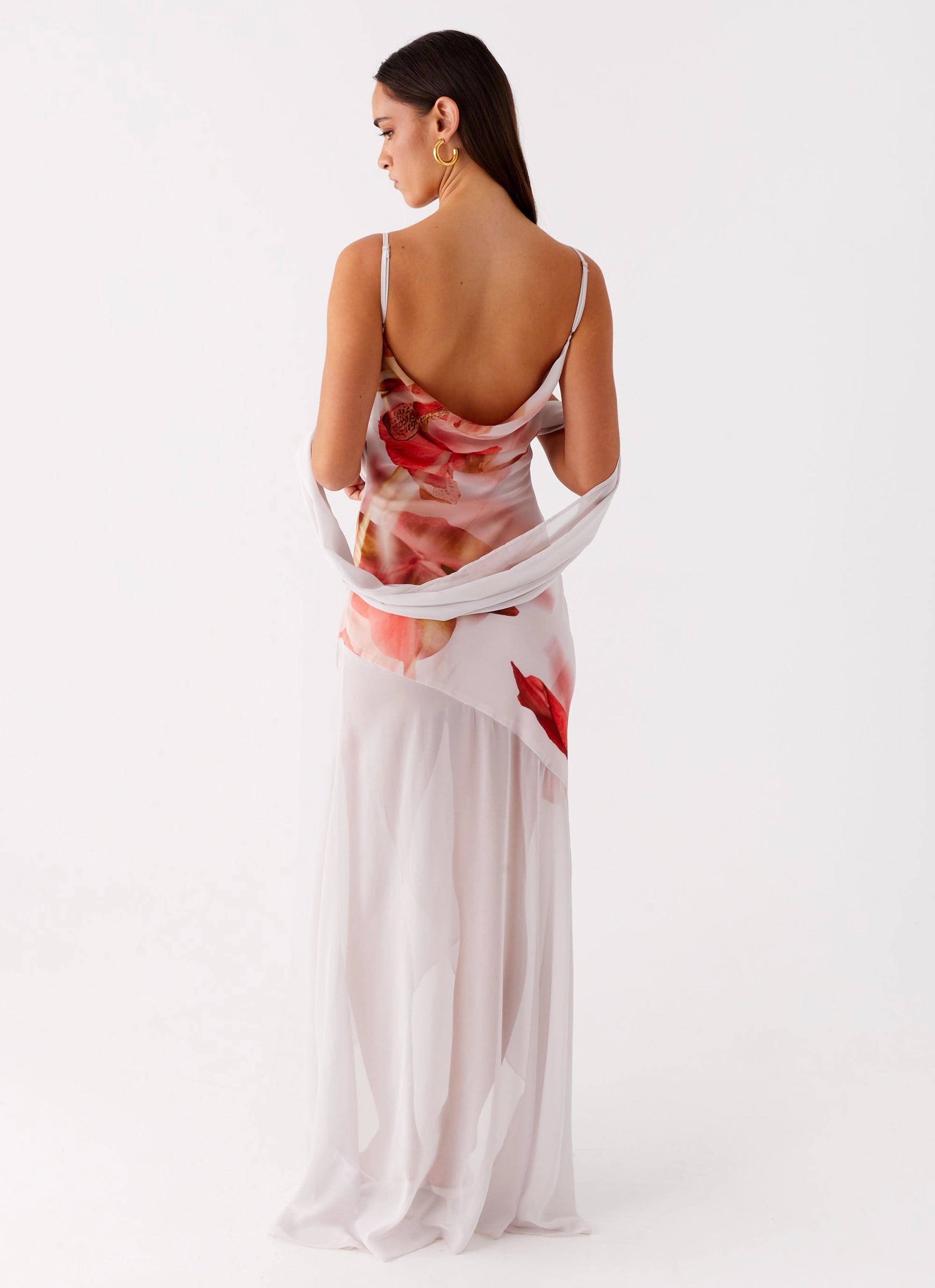 Perfectly Tailored Contemporary Layer Loire Maxi Dress - Peach Rose