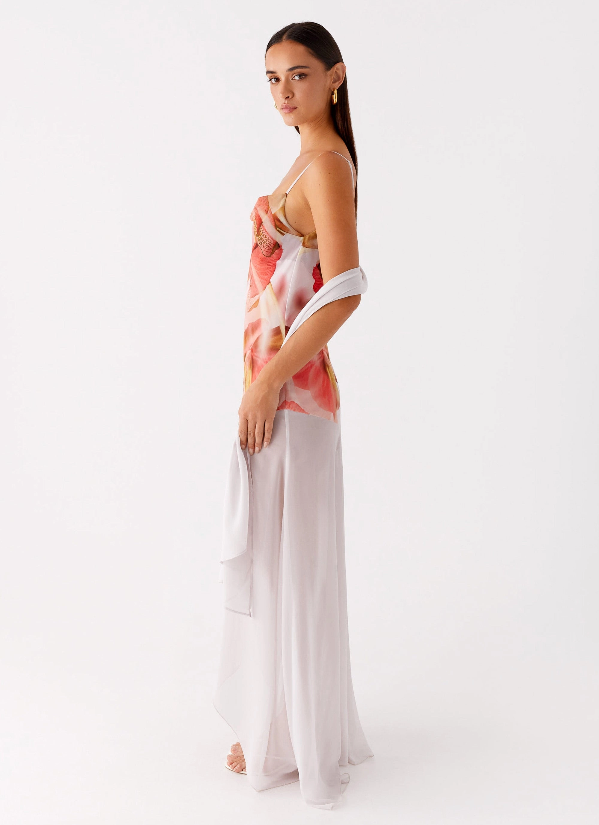 Loire Maxi Dress - Peach Rose Flattering Fit for All