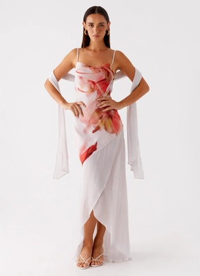 Occasion Ready Loire Maxi Dress - Peach Rose