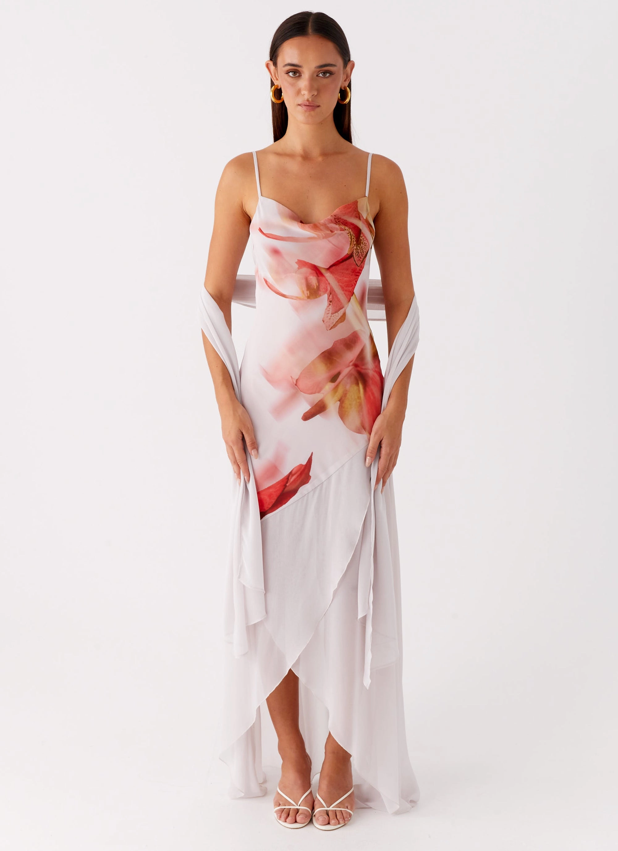 Elegant Fit Polite Vibe Loire Maxi Dress - Peach Rose