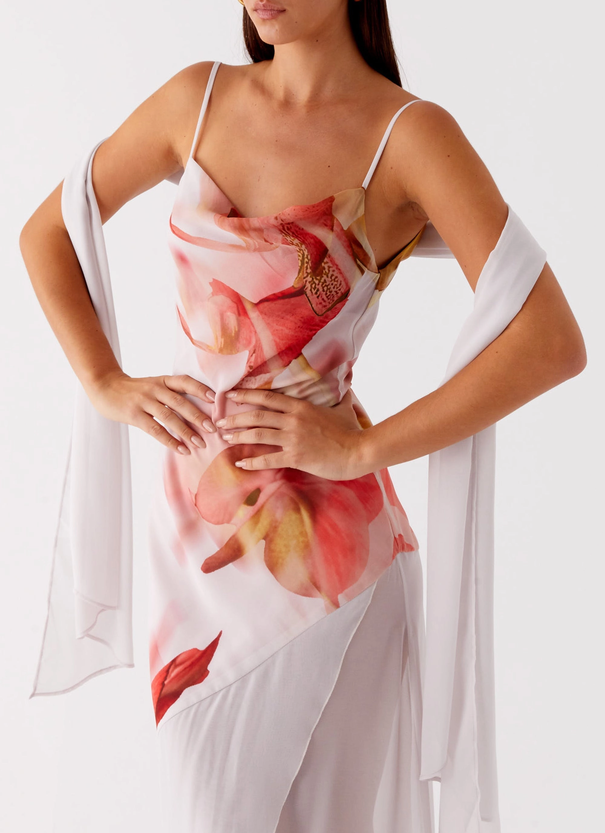 Free Shape Easy Layering Loire Maxi Dress - Peach Rose