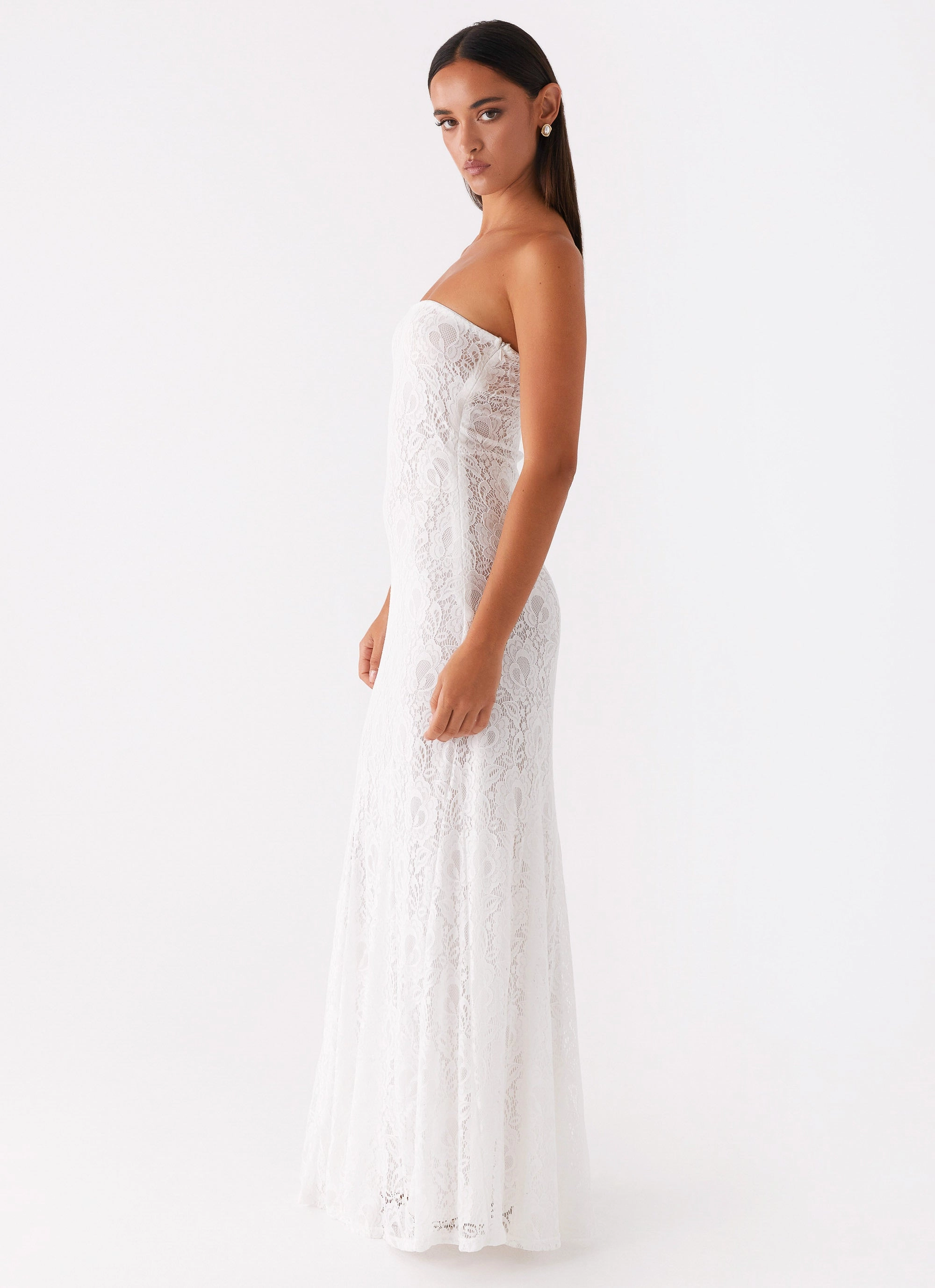 Smart Tones Lolita Lace Maxi Dress - Ivory