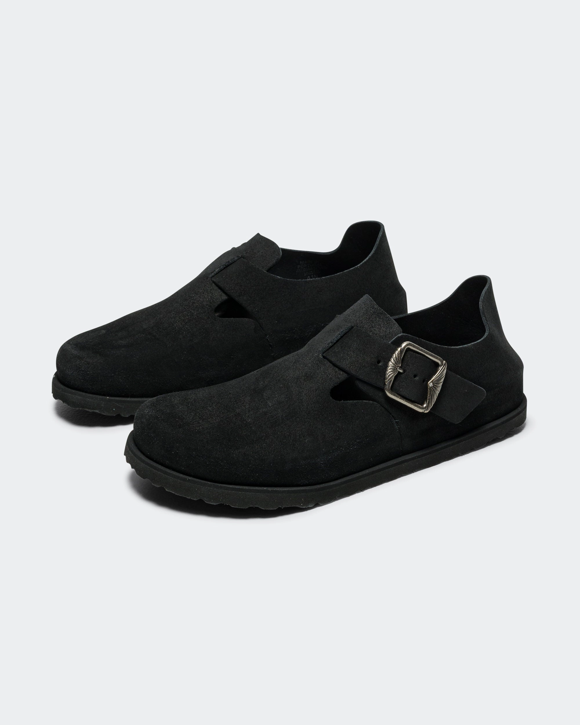 London Suede - Black Recyclable Packaging Flat Comfort