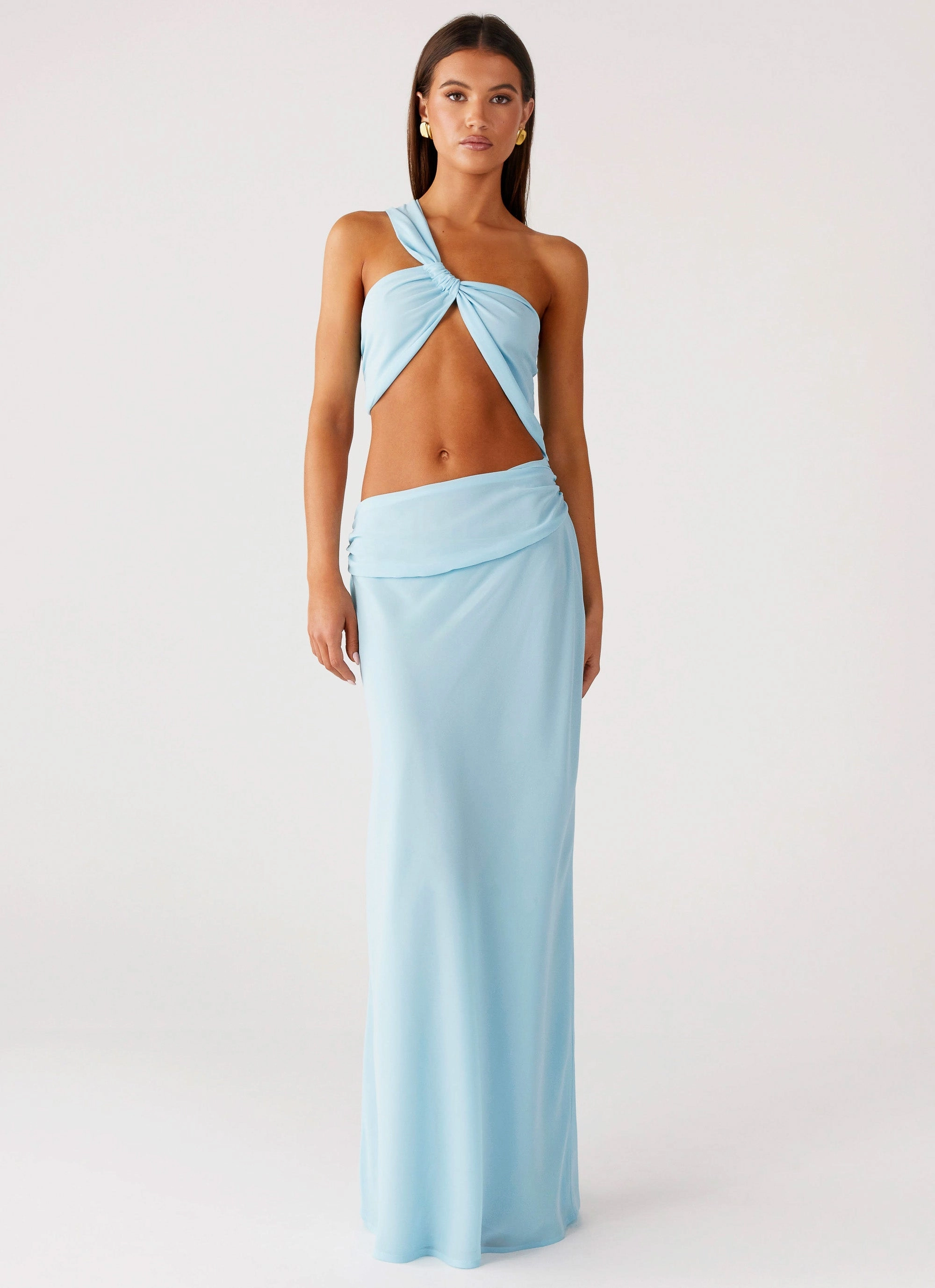 Cindelle One Shoulder Maxi Dress - Turquoise Urban Style