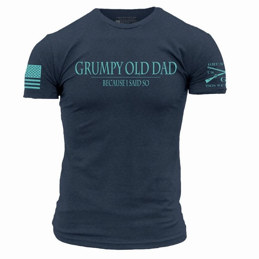 Grumpy Old Dad T-Shirt - Midnight Navy Holiday Outfit Style