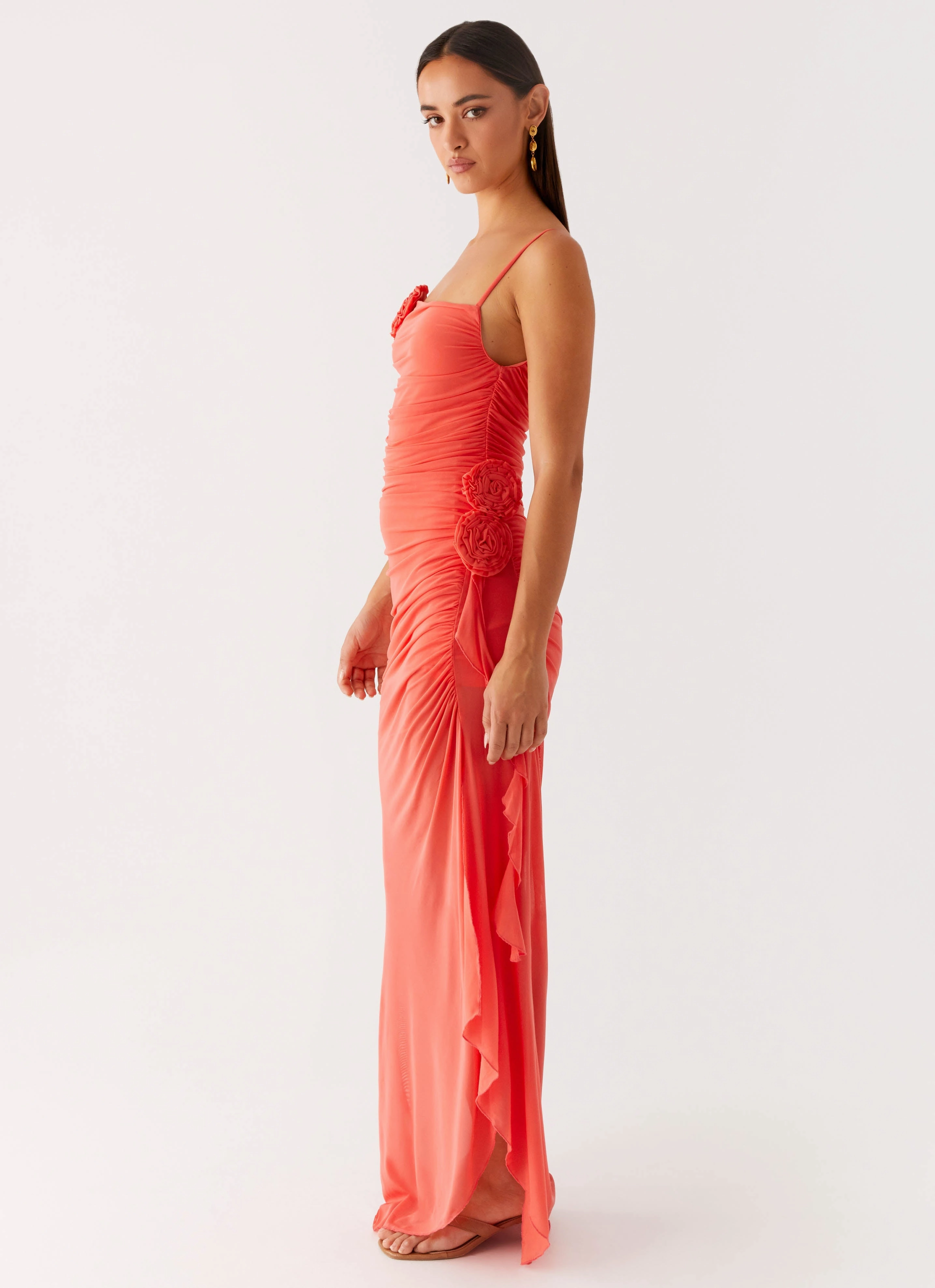 Louana Maxi Dress - Coral Night Out Effortless Style