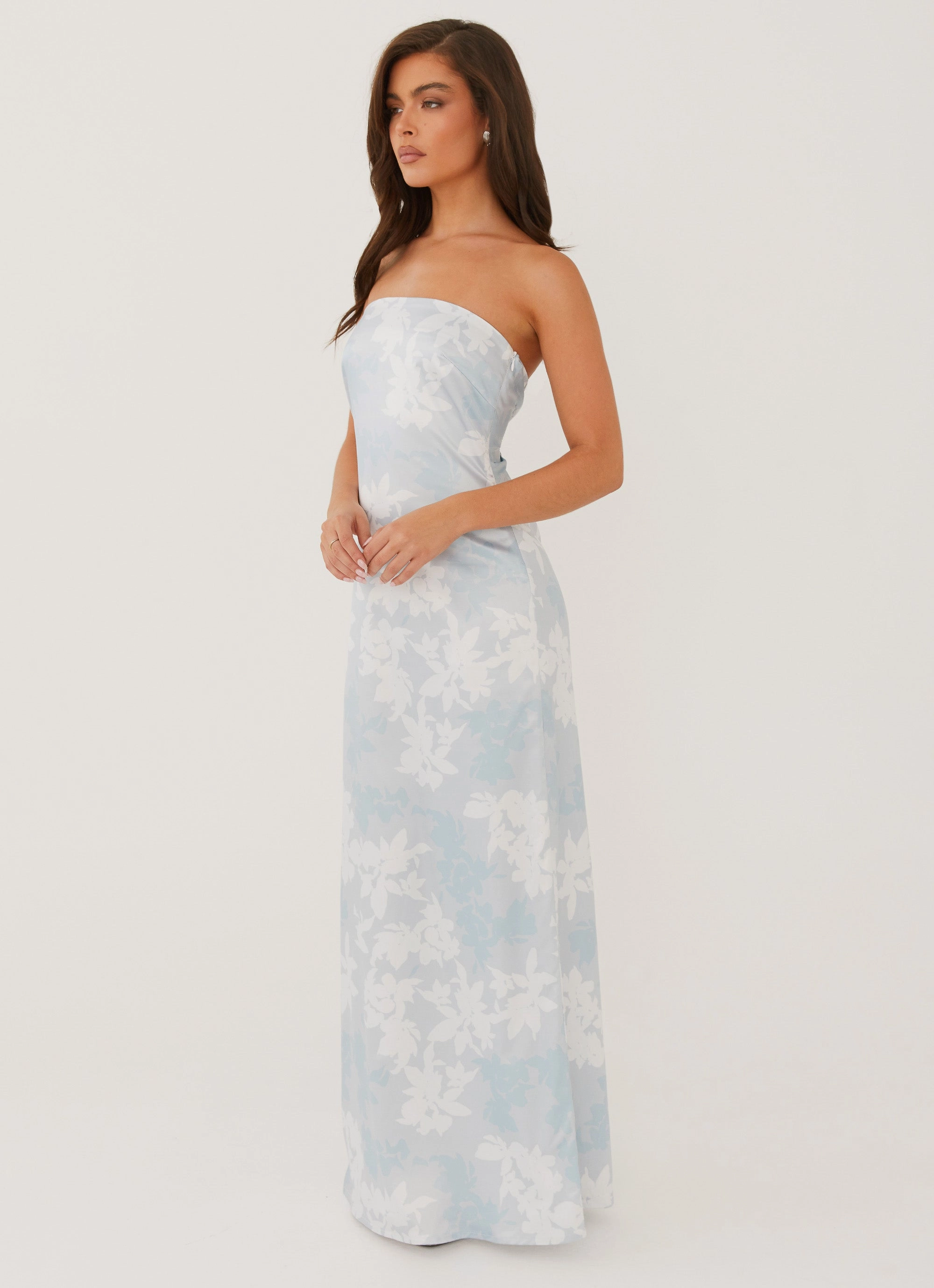 Subtle Flow Airy Comfort Love Me More Maxi Dress - Blue Blossom