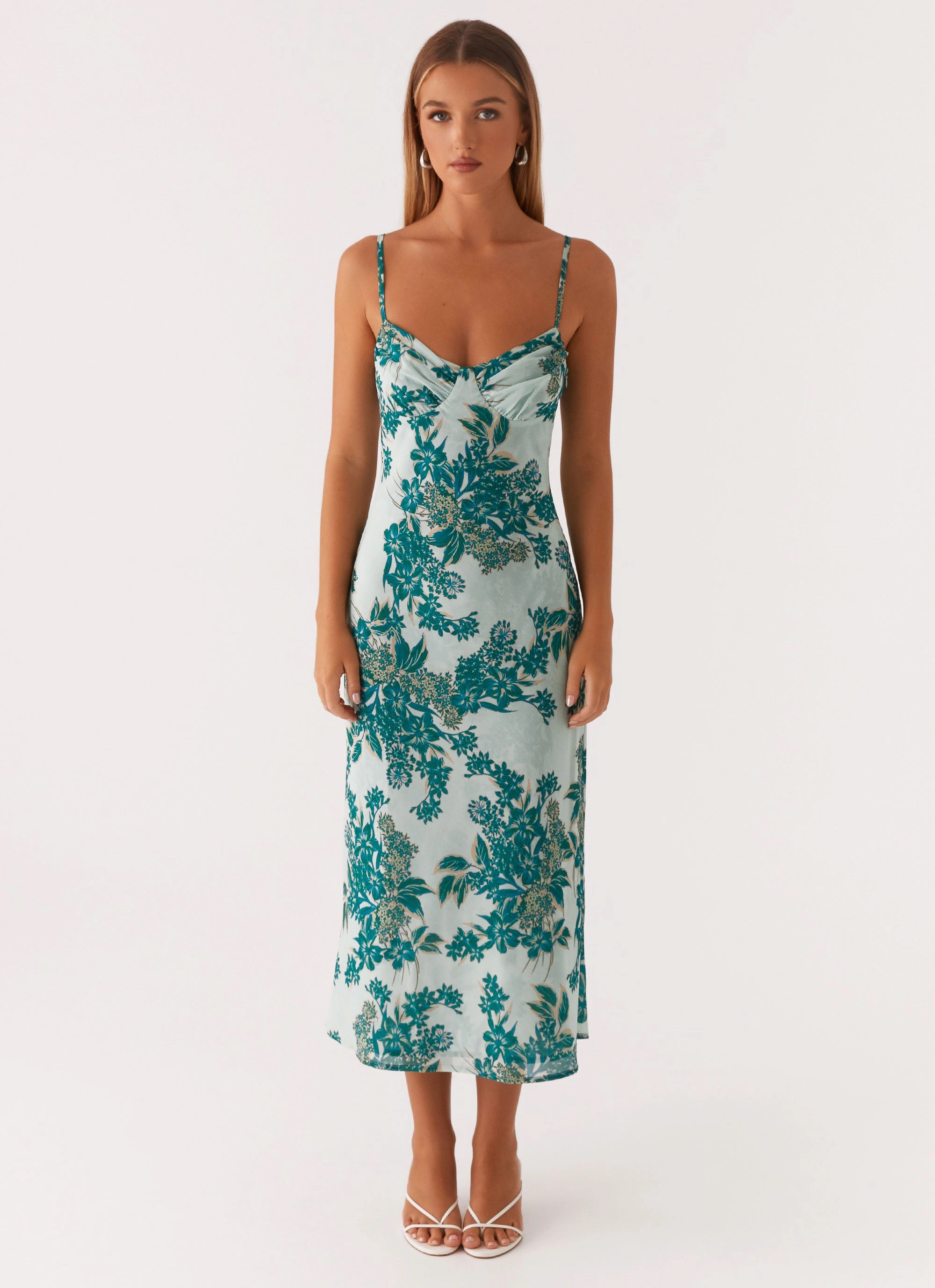 Simple Shape Love Song Midi Dress - Cloud Nine Floral