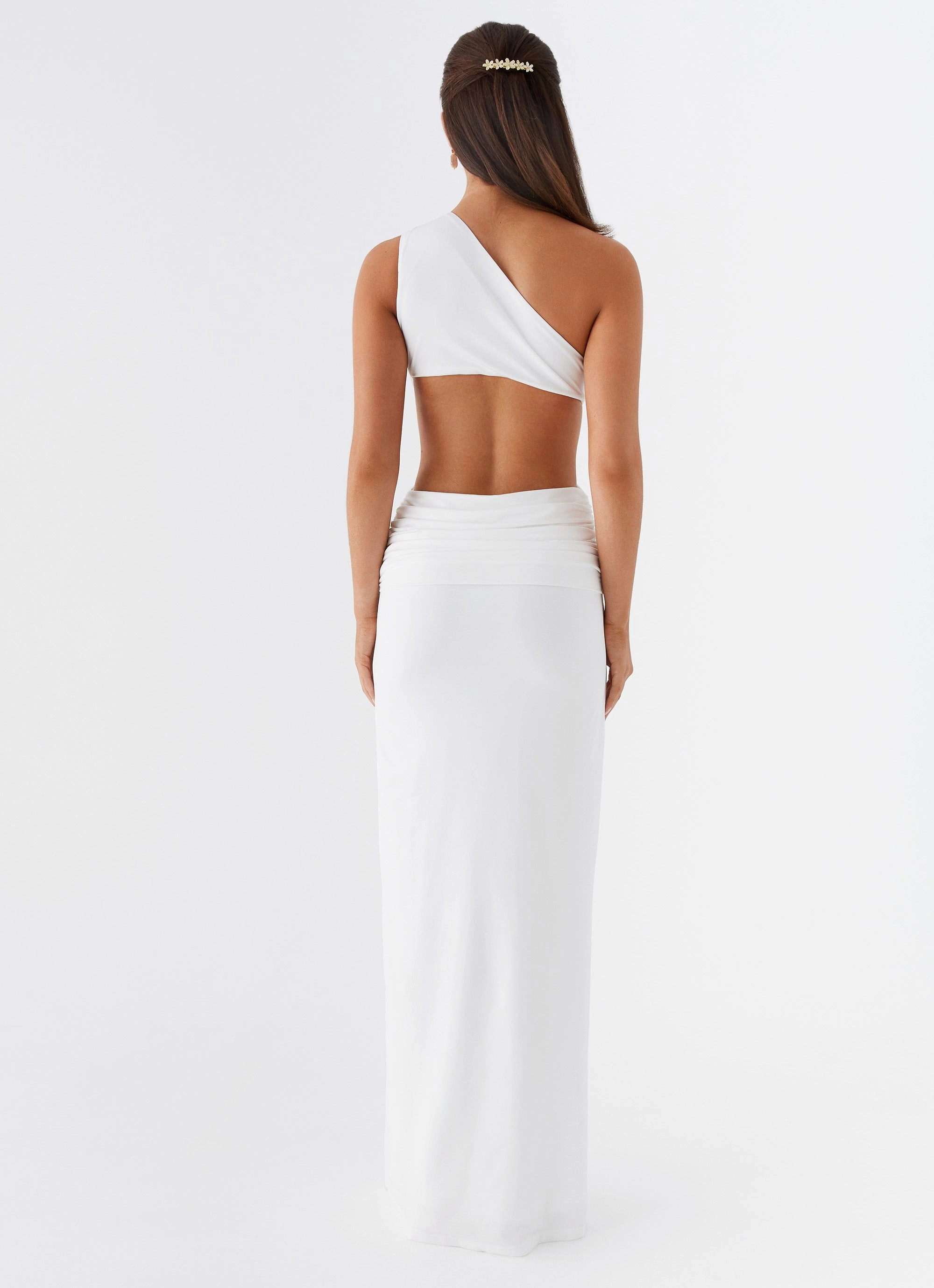 All-Season Comfort Lovesome Rosa Maxi Dress - White