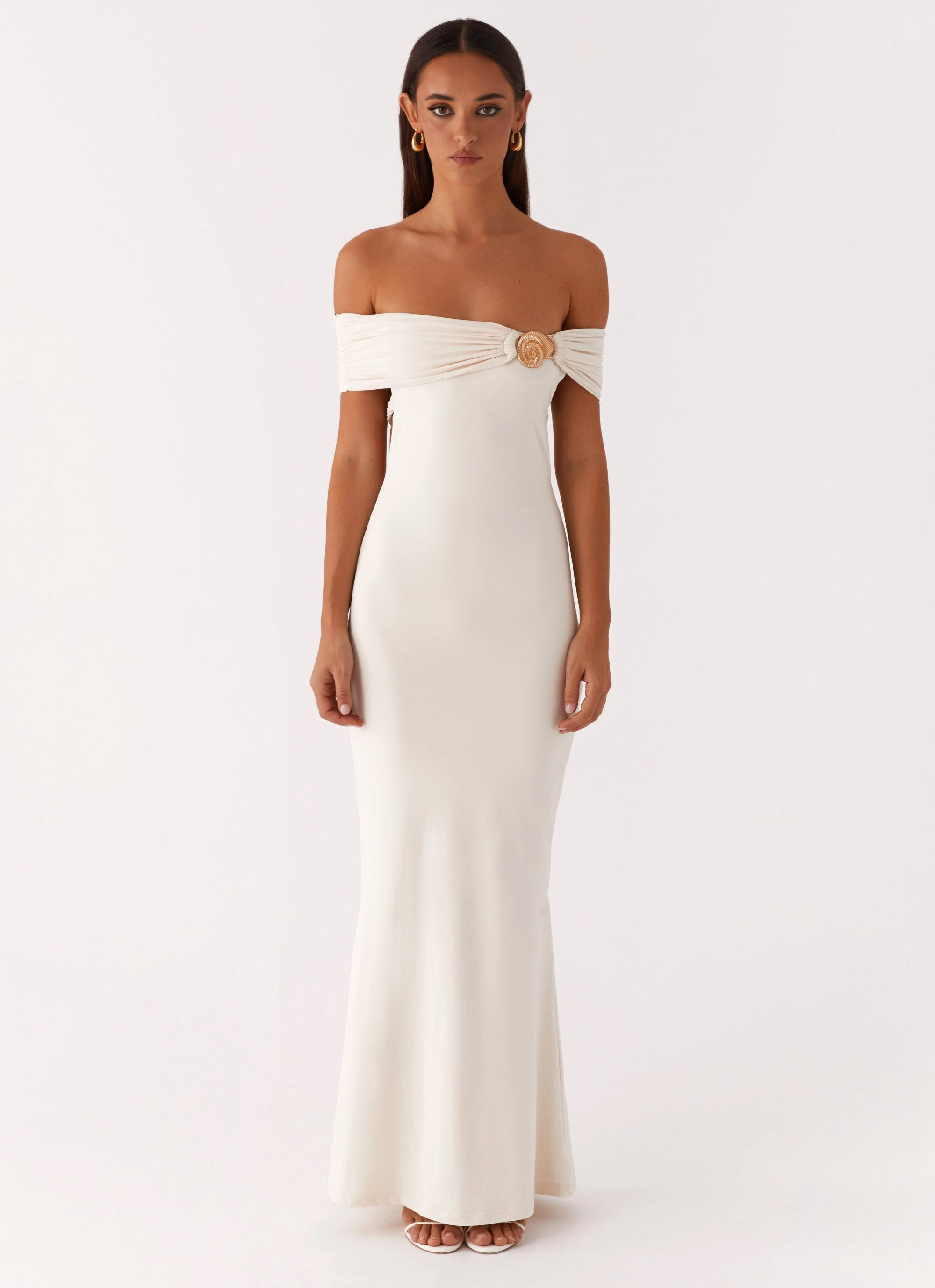 Euro Ease Illusion Maxi Dress - Ivory