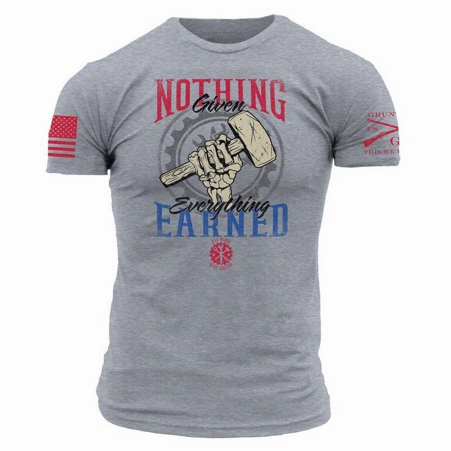 Nothing Given T-Shirt - Dark Heather Gray Simple and Cozy Street Trend Look
