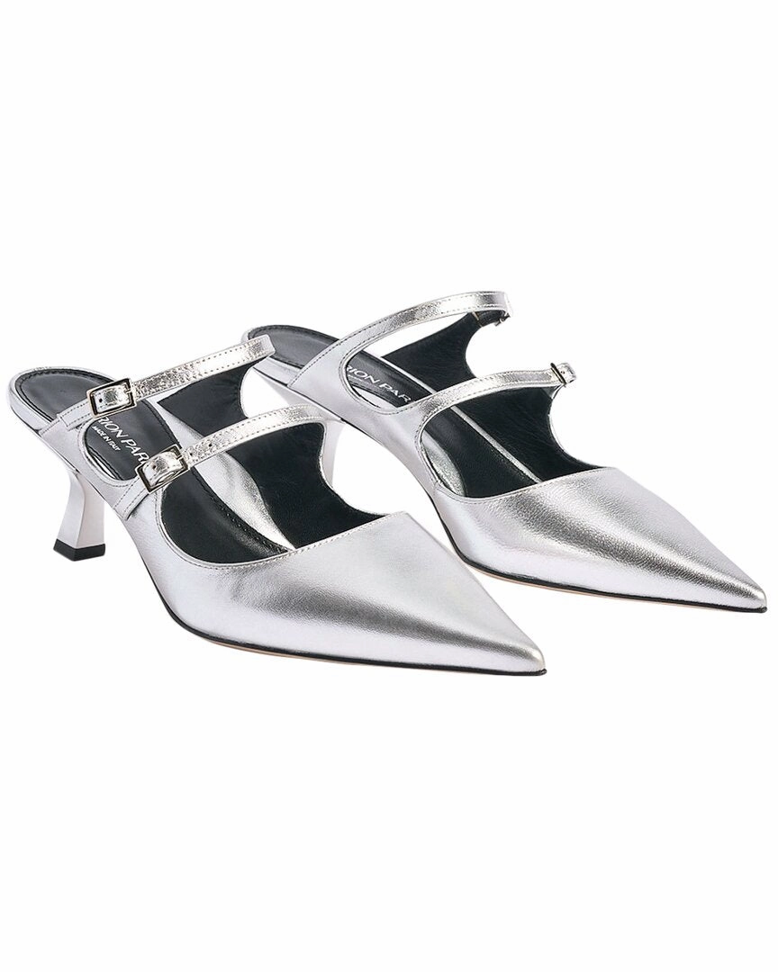 Marion Parke Francine Mule Leather Mule Slip On High   Quality