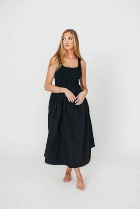 Lucca Midi Dress in Black *Final-Sale* Casual Style