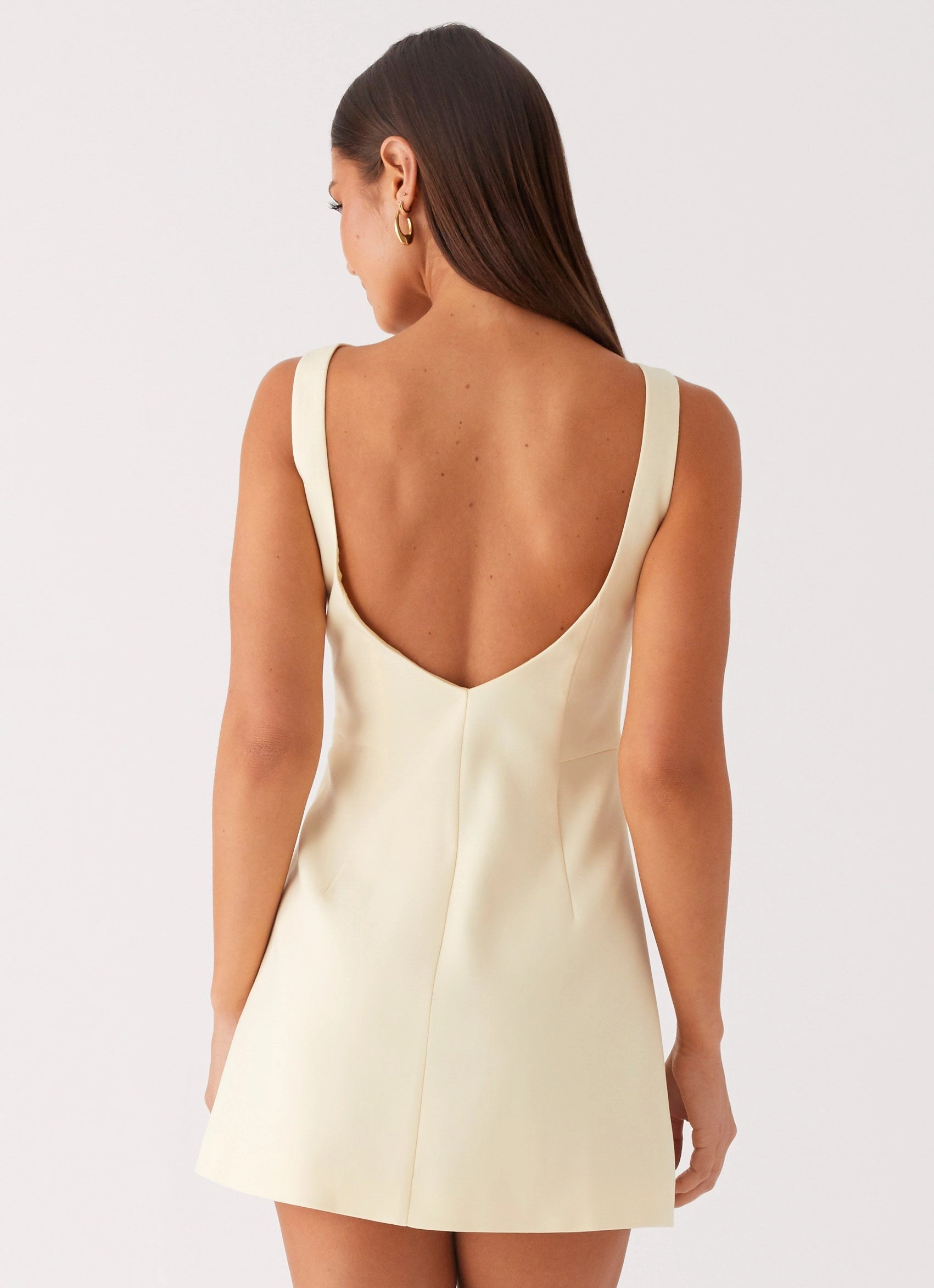 Sophisticated and Relaxed Lulita Mini Dress - Buttercream Yellow