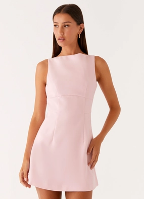 Lulita Mini Dress - Pink Sleek Silhouette