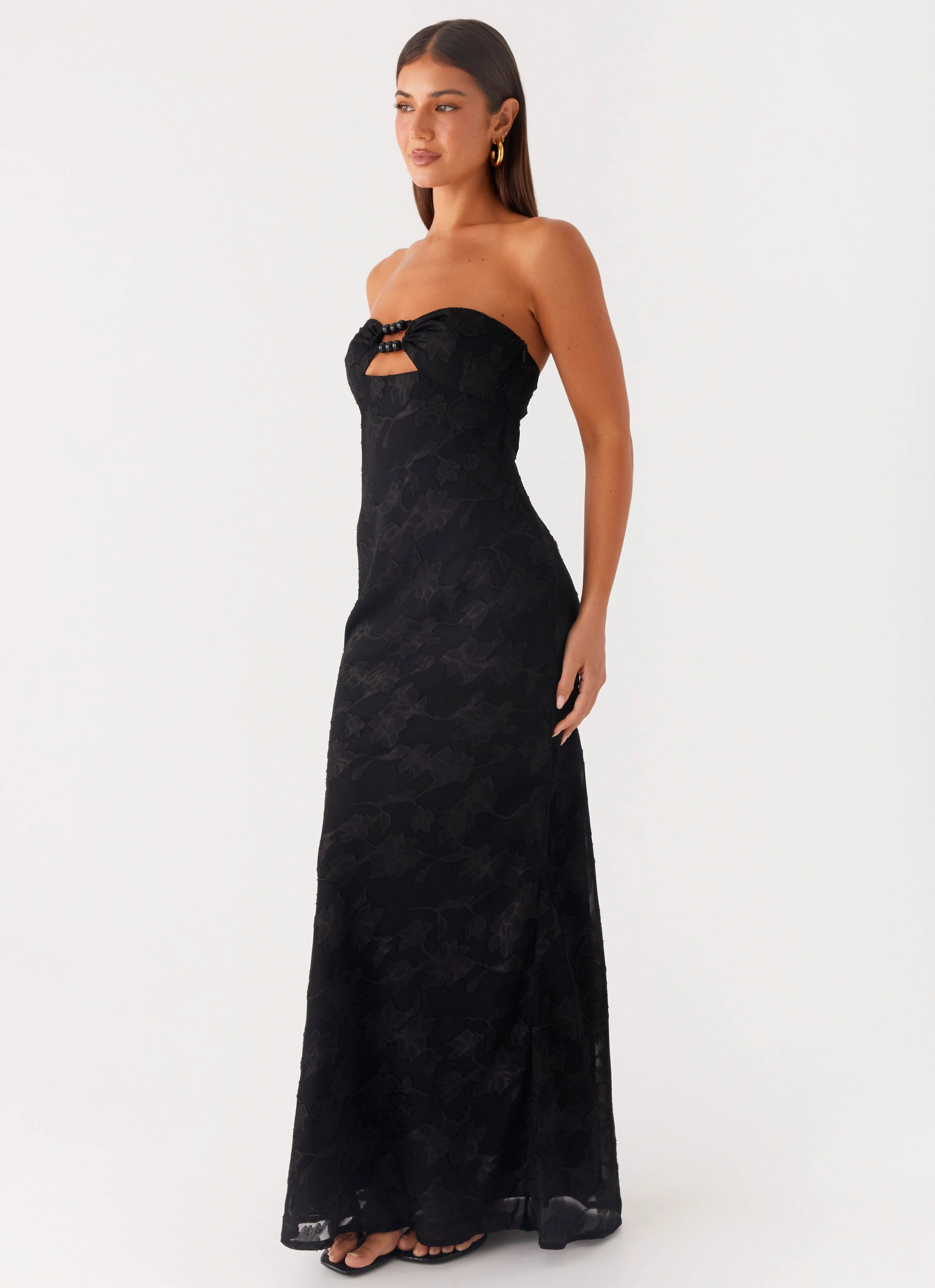 Transitional-Wear Form Flow Lunar Maxi Dress - Black