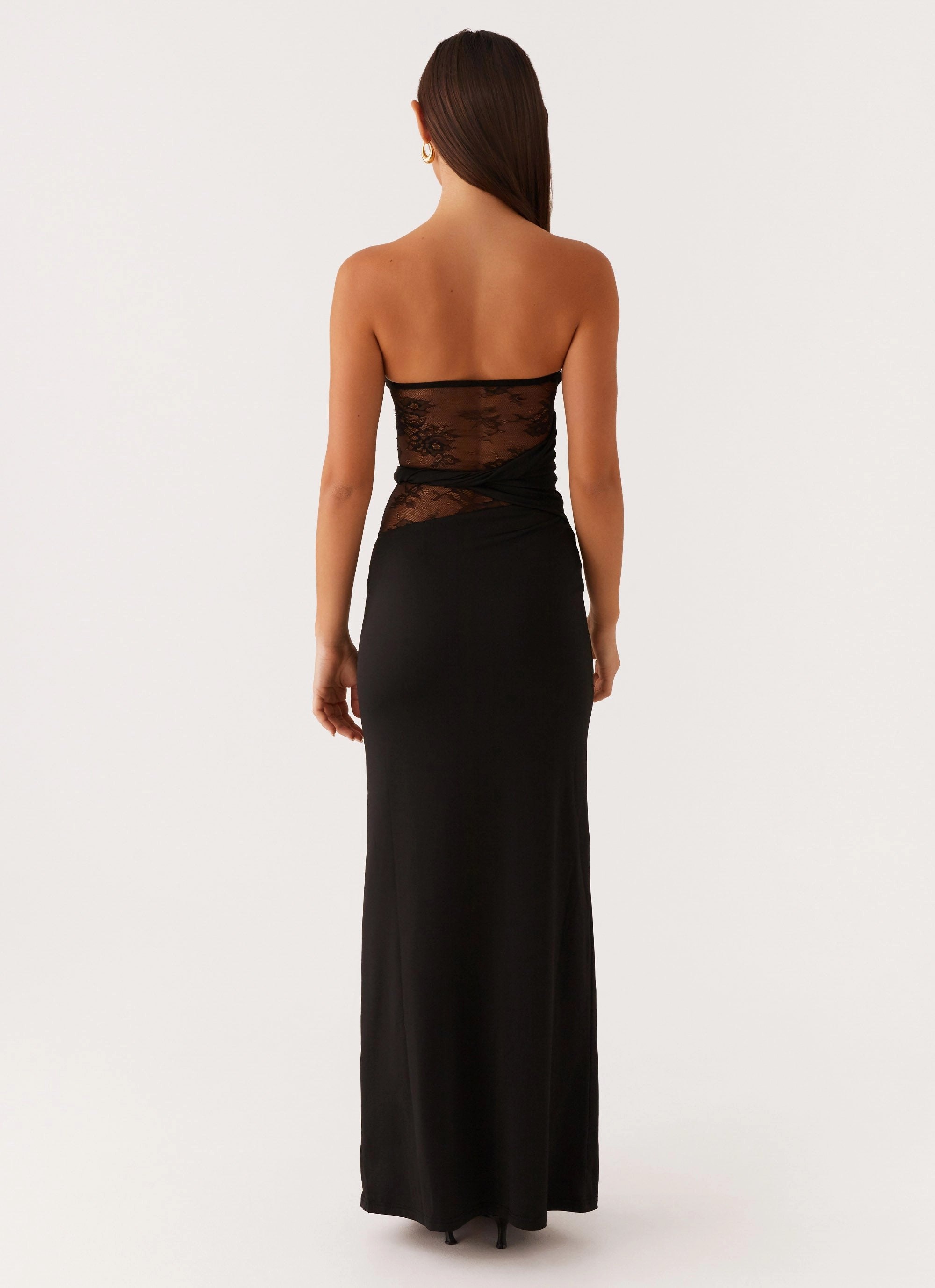 Karma Strapless Maxi Dress - Black Minimal Harmony