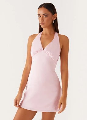 Jewel Tones Heavy Hearted Mini Dress - Pink