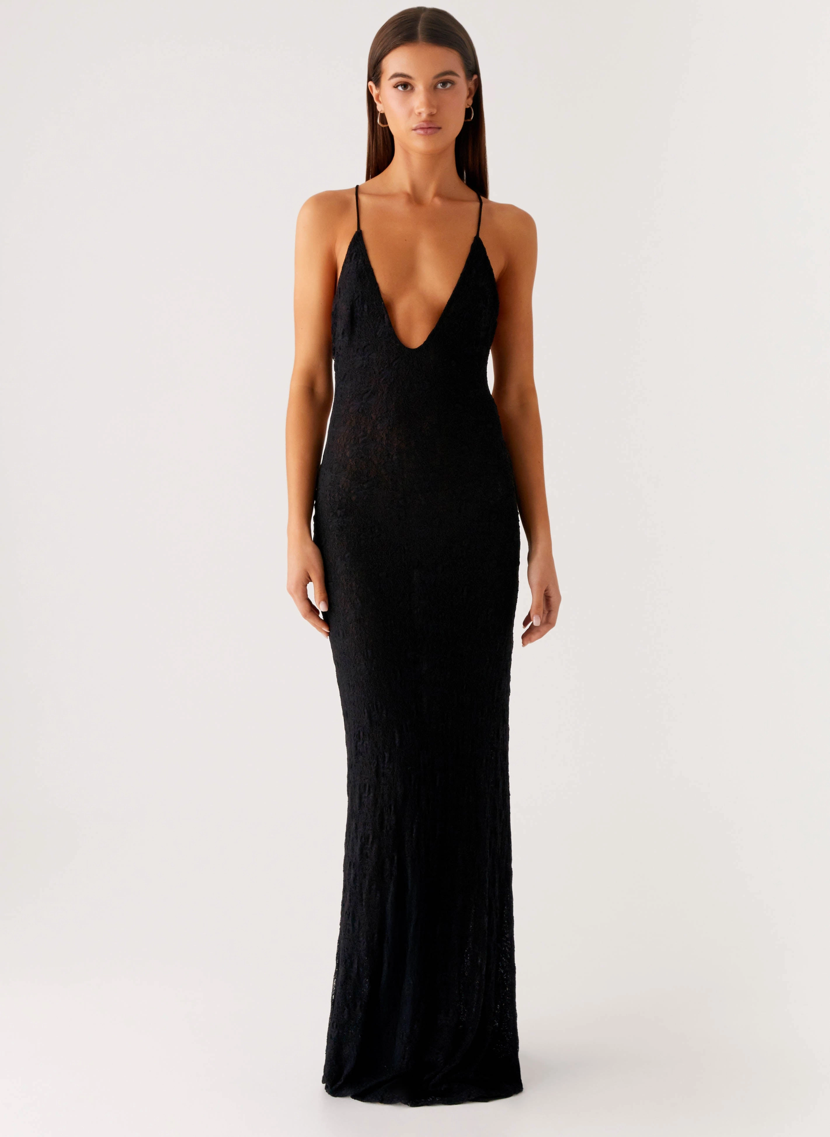 Fluid Cut Chill Piece Kylia Maxi Dress - Black