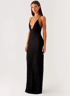 Smart Blend Kylia Maxi Dress - Black