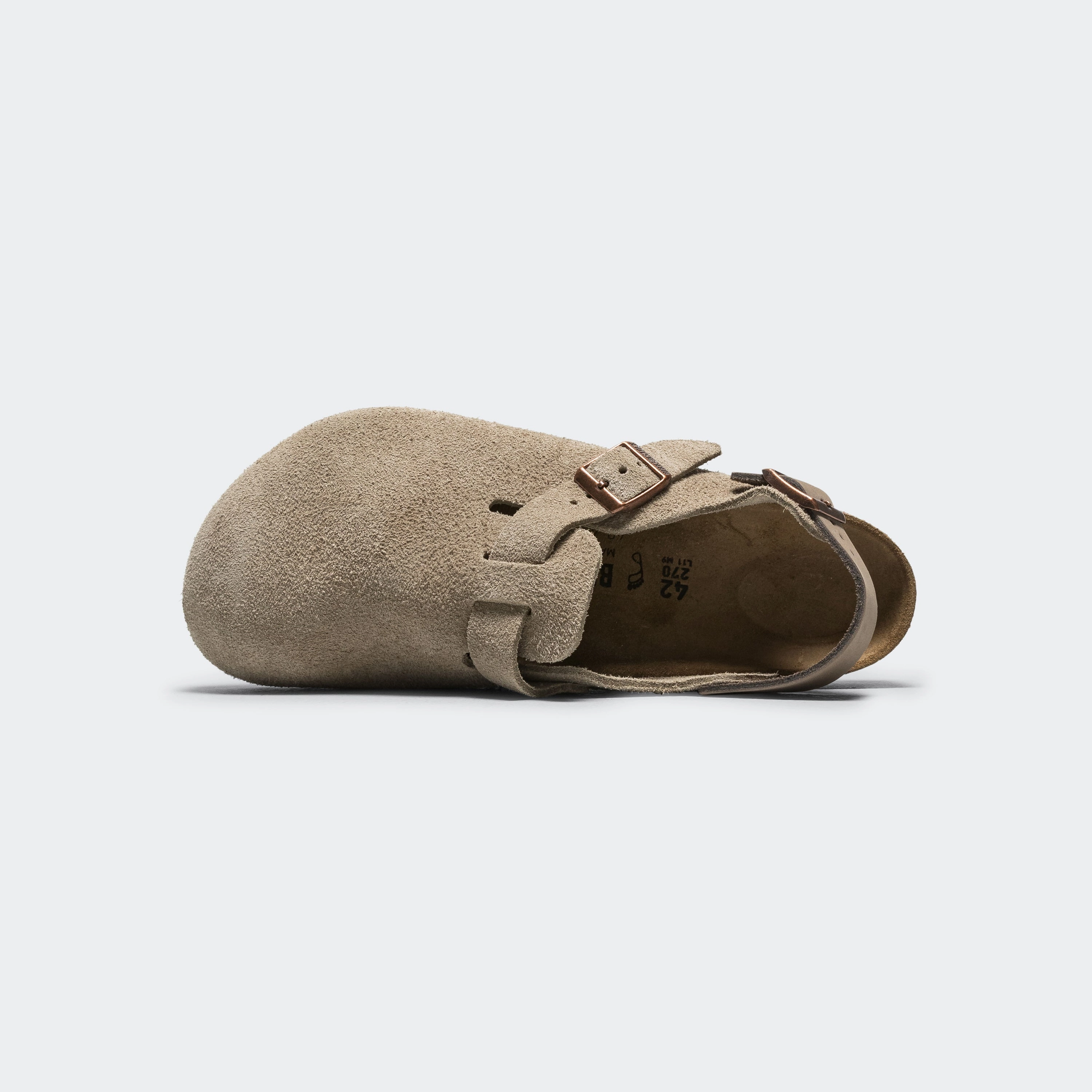 Tokio - Taupe Suede Leather Slip On Pressure Relief Grid Design
