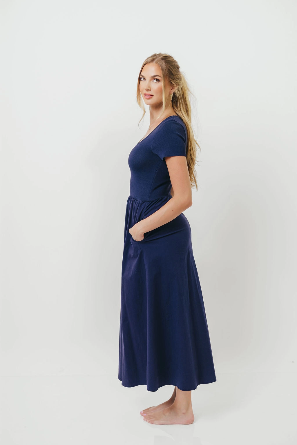 Lynette Maxi Dress in Navy Perfect For Any Occasion
