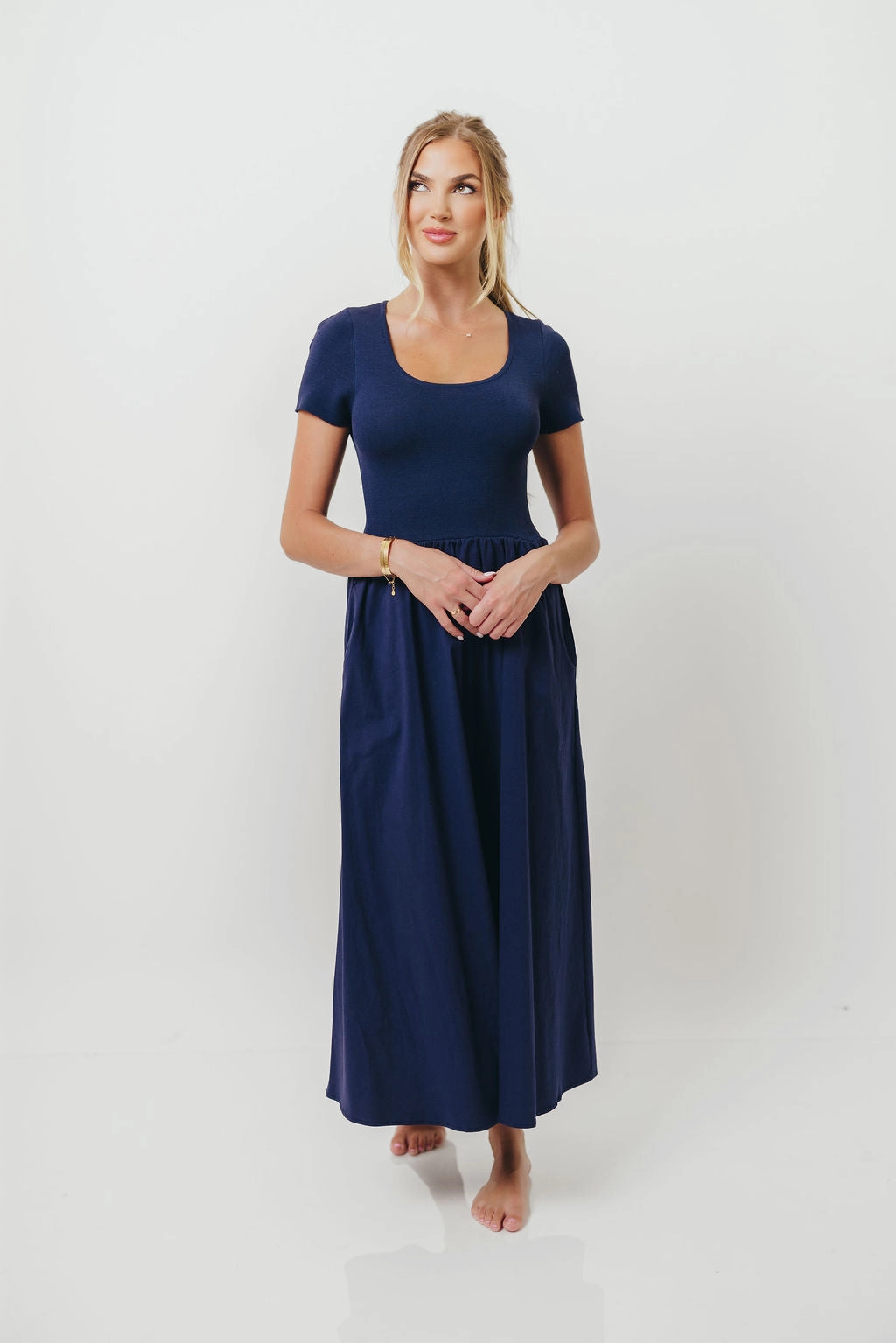 Lynette Maxi Dress in Navy New York All-day style