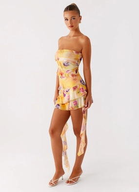 Macey Mini Dress - Sunburst Floral City Flow Happy Soul