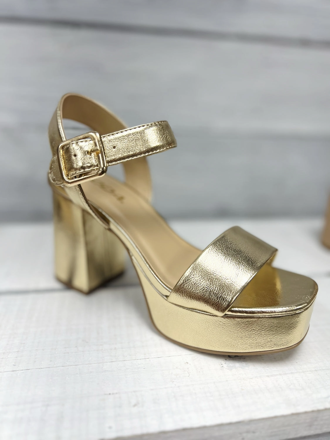 Woven Macey Women's Open Square Toe Single Band High Heel