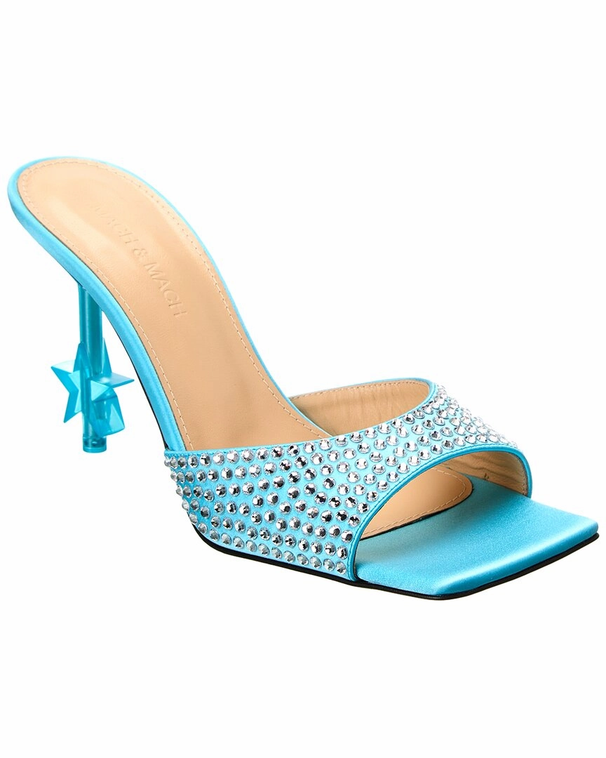 Simple Sandals Cushioned Comfort Mach & Mach Crystal-Embellished Star Satin Mule