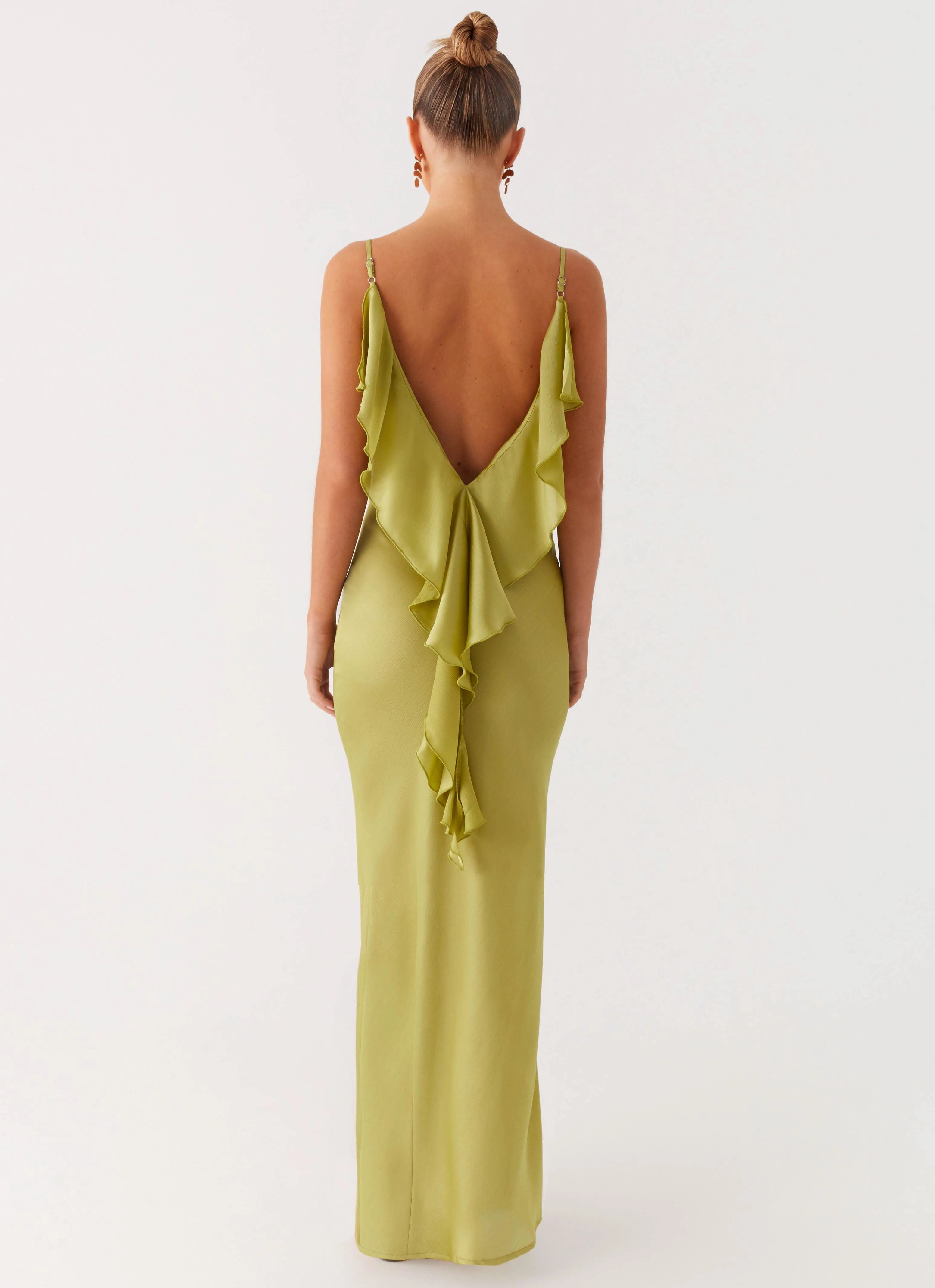 Relaxed Design Elegant Wearable Jade Escape Maxi Dress - Lime