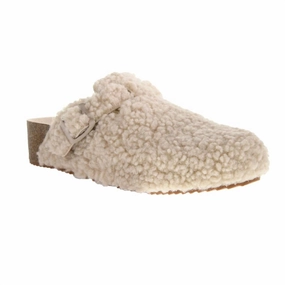 Effortless Foot Step Easygoing Footwear Magnolias Sherpa Clog In Cream