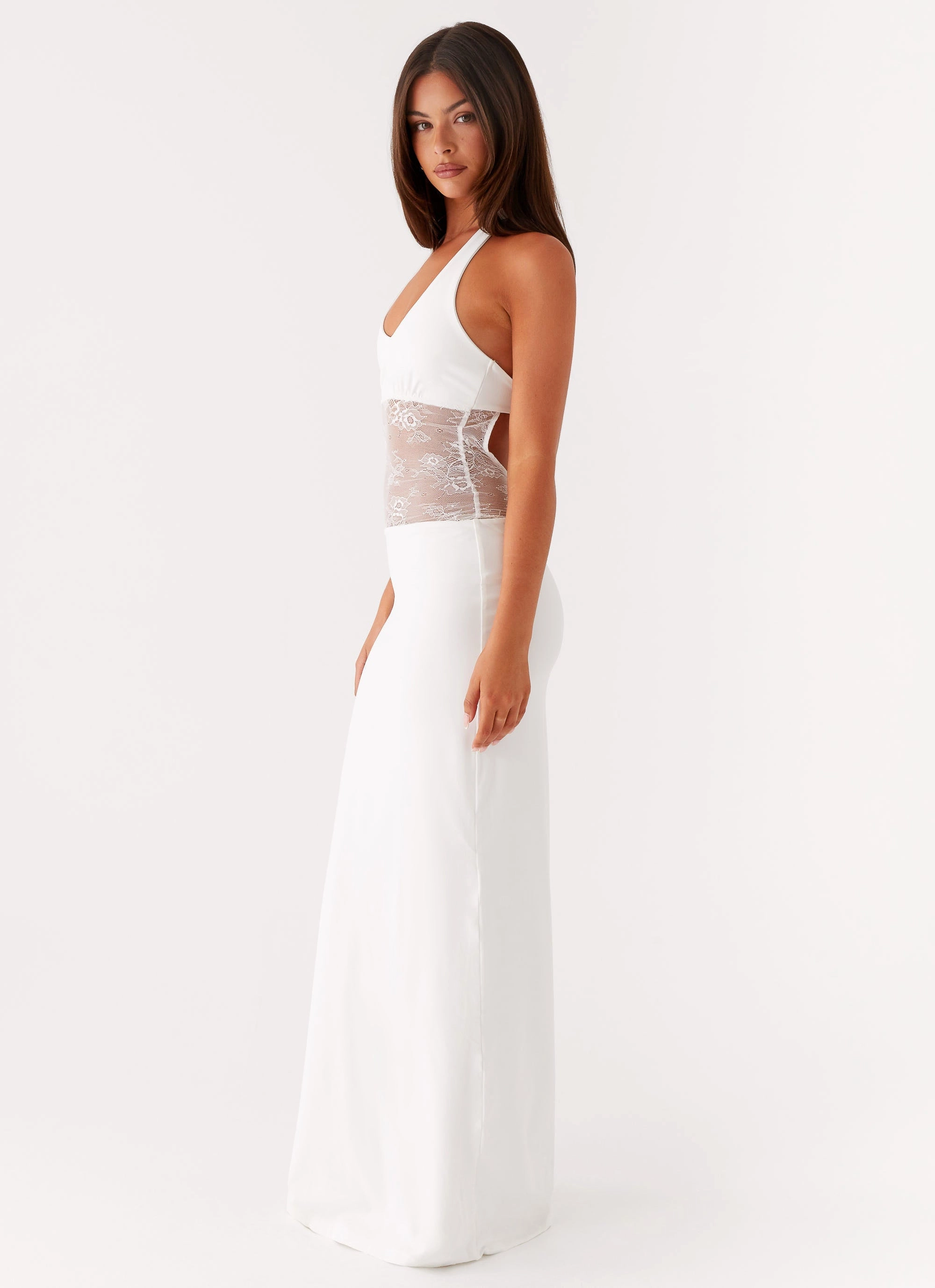 Pure Motion Calm Drape Main Focus Maxi Dress - White