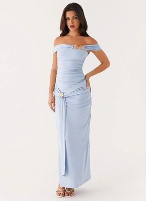 Majorly Maxi Dress - Blue Simple Shape