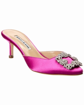 Anti Friction Indoor Manolo Blahnik Hangisimu 50 Satin Mule