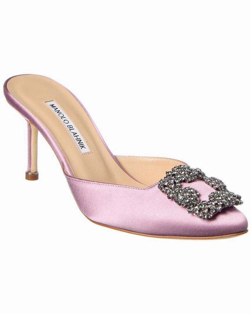 Modern Footwear Trendy Manolo Blahnik Hangisimu 70 Satin Mule
