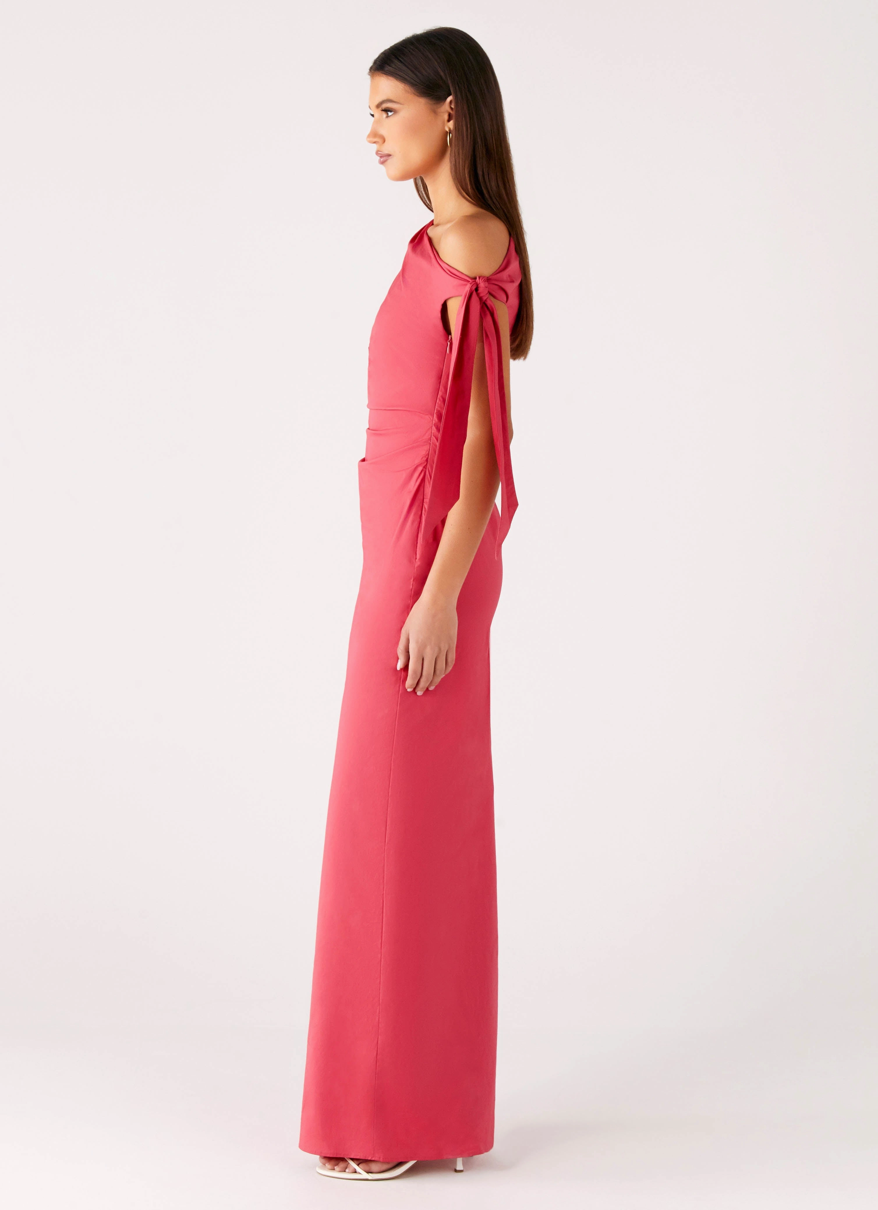 Marella Maxi Dress - Coral Timeless Design Easy-Storage