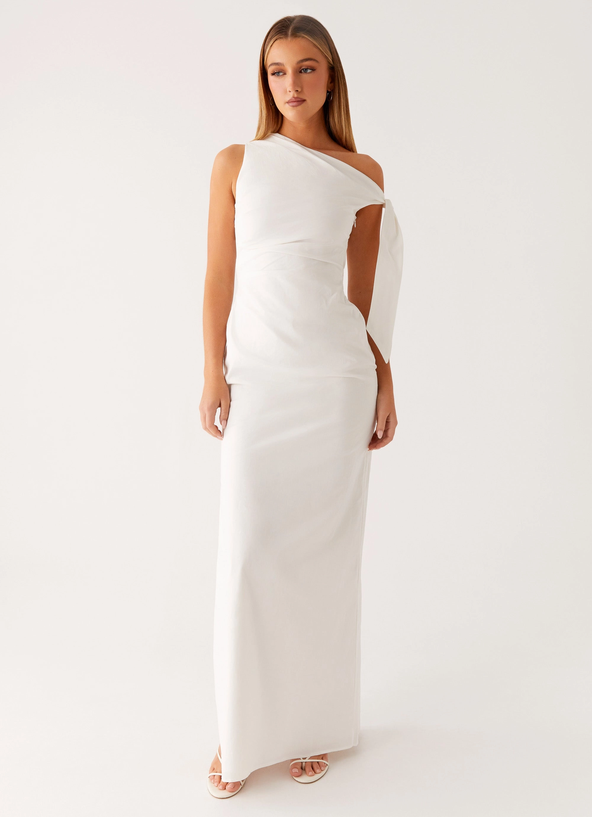 Marella Maxi Dress - Ivory Airy Drape