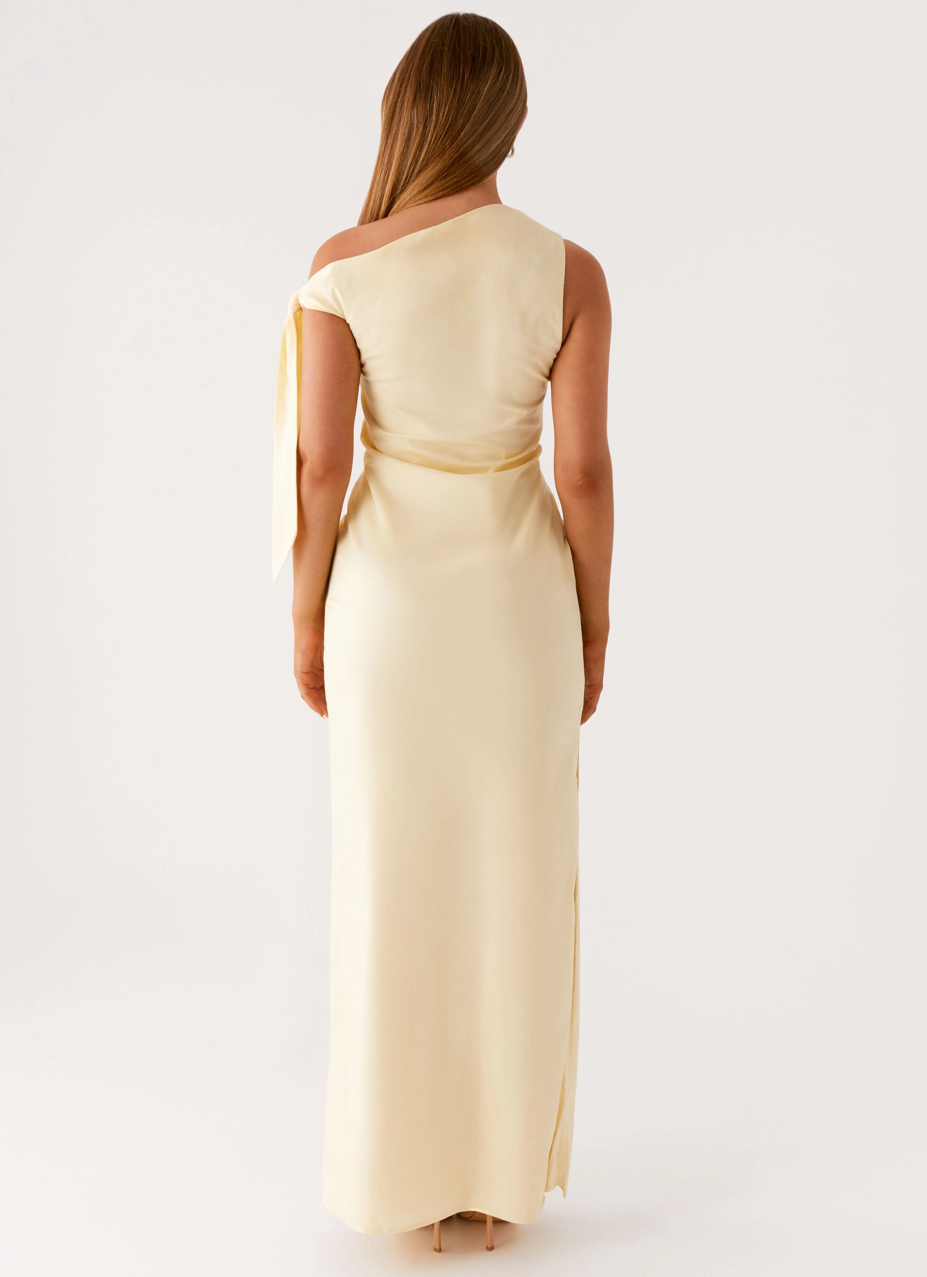 Balloon-Sleeve Quilted-Lining Marella Maxi Dress - Yellow