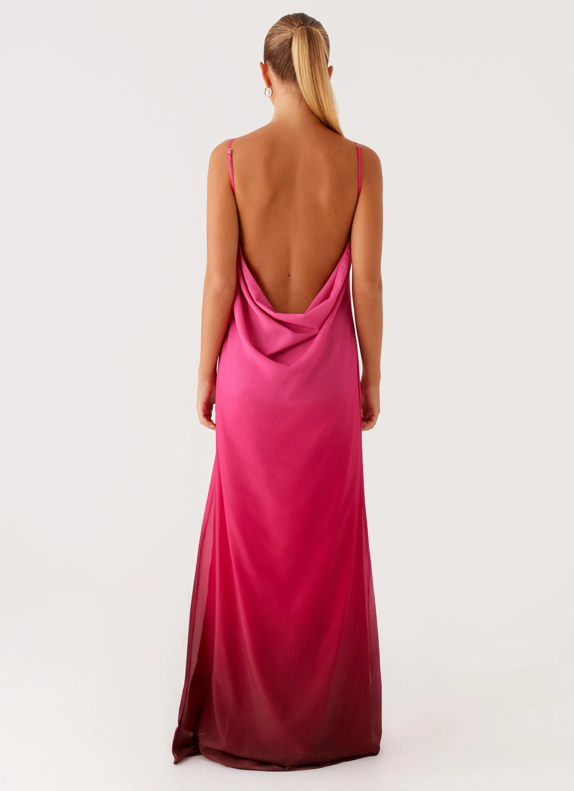 Minimal Touch Spring Mood Marianne Maxi Dress - Fuchsia Gradient