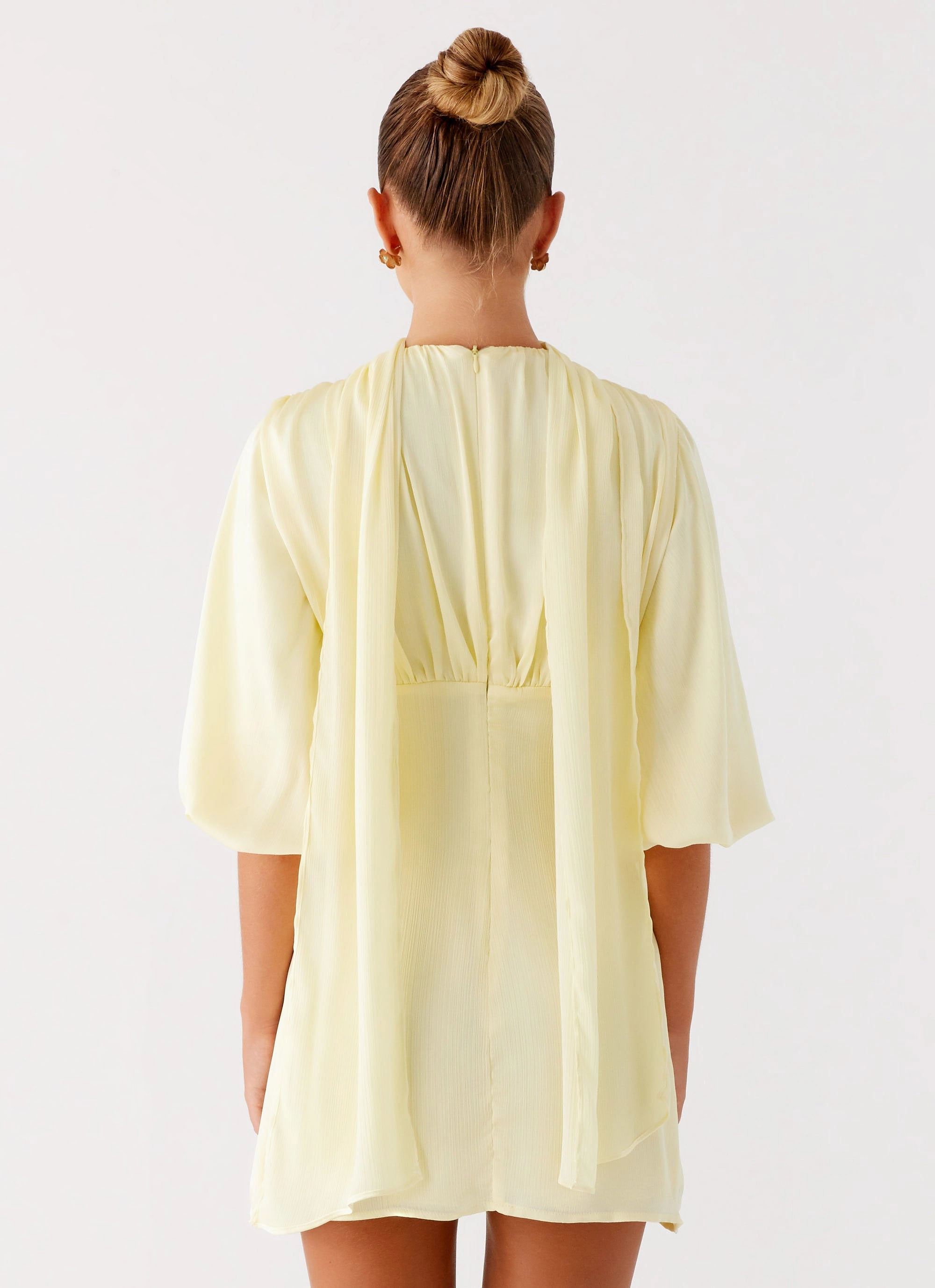 Functional Layer Family Warm Mary Mini Dress - Yellow