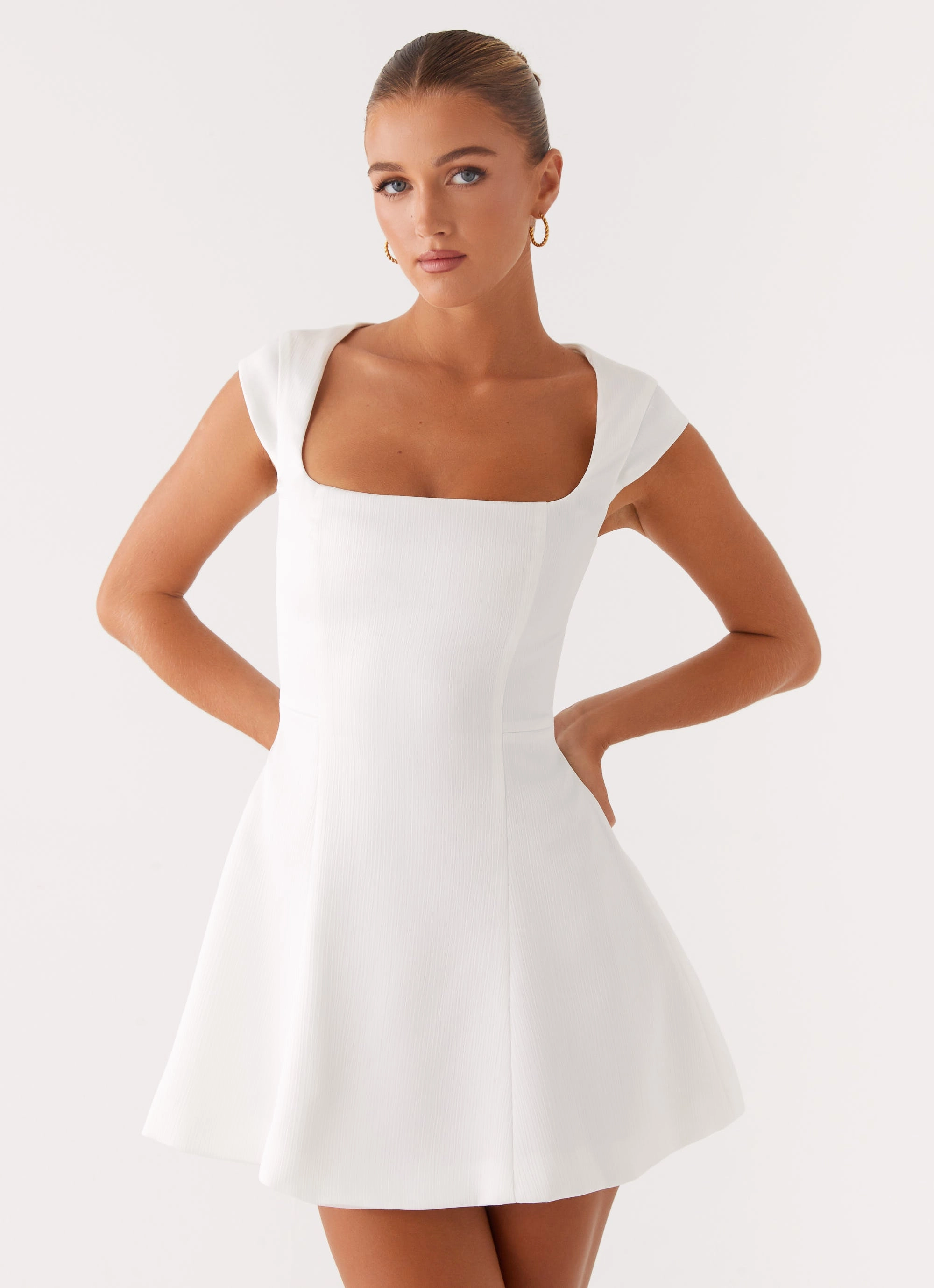 Evening Ready Maryjane Mini Dress - White