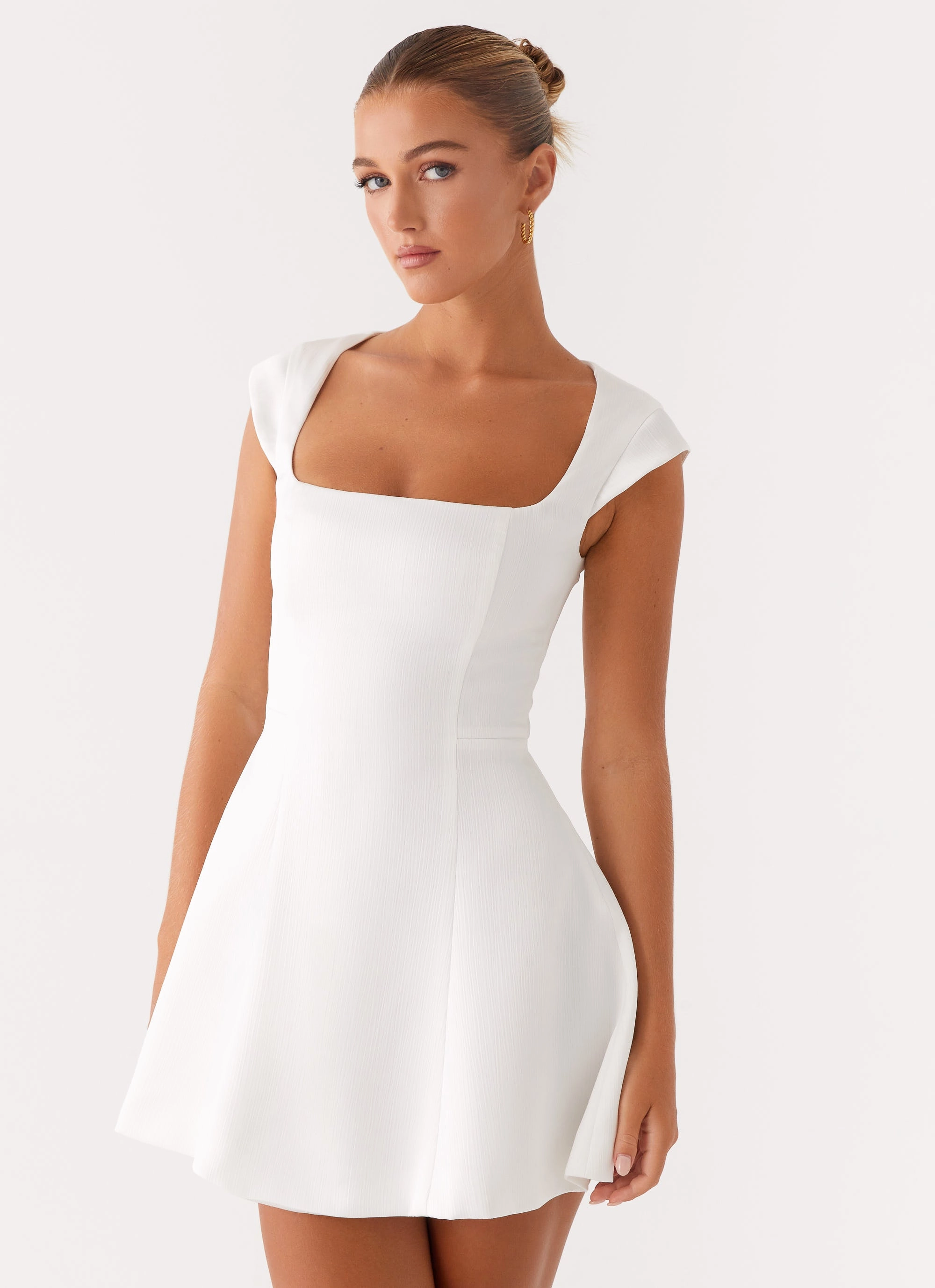 Fit Focused Maryjane Mini Dress - White