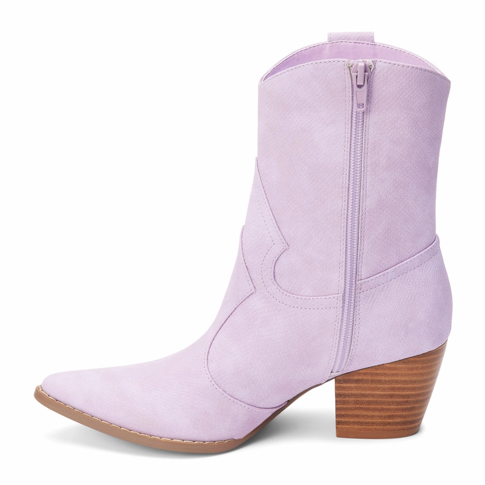 Matisse Bambi Snake Print Ankle Booties in Lavender Outdoor Hiking