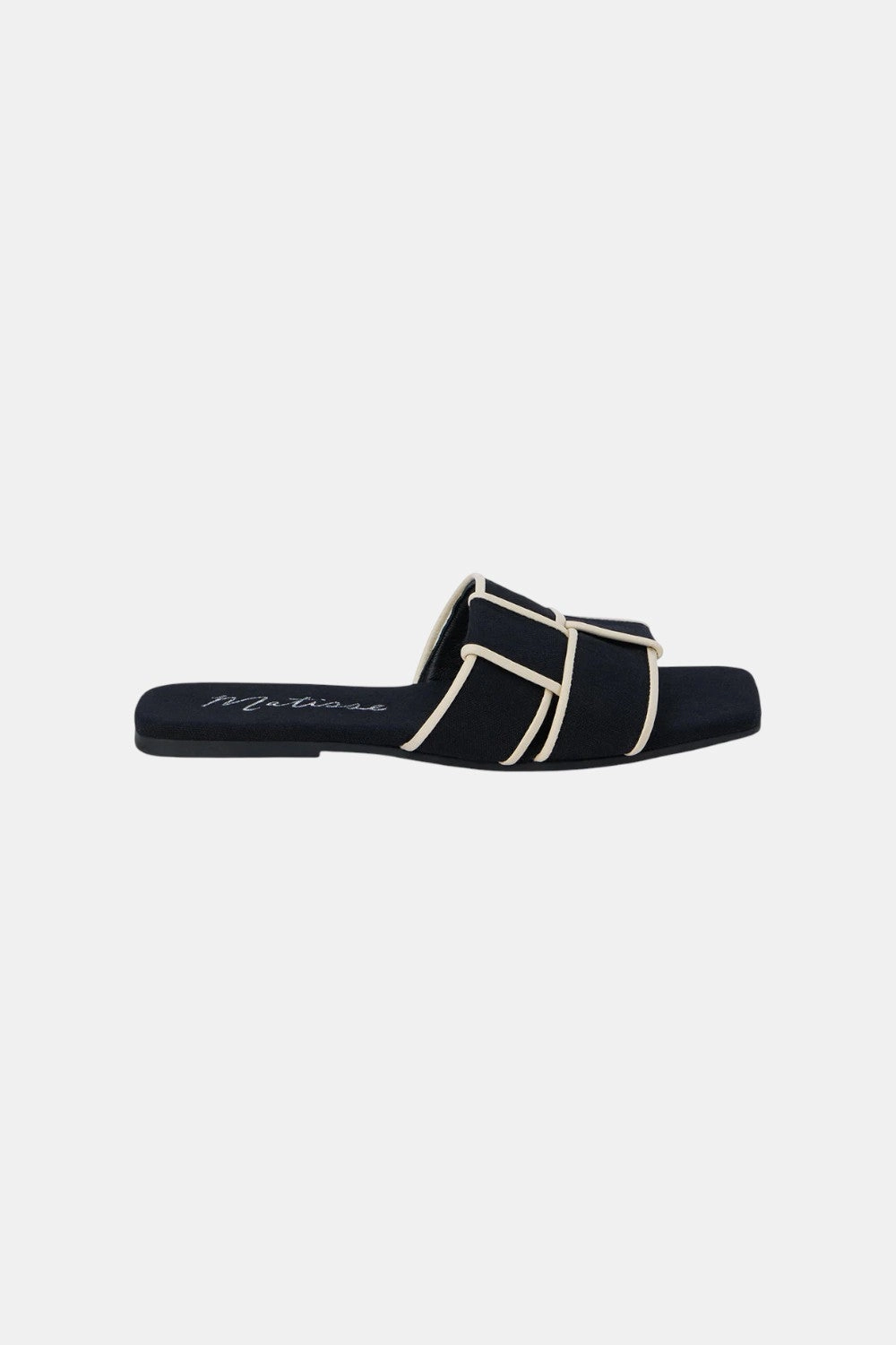 Matisse Biscayne Slide Sandal in Black Relaxed Beach Walk