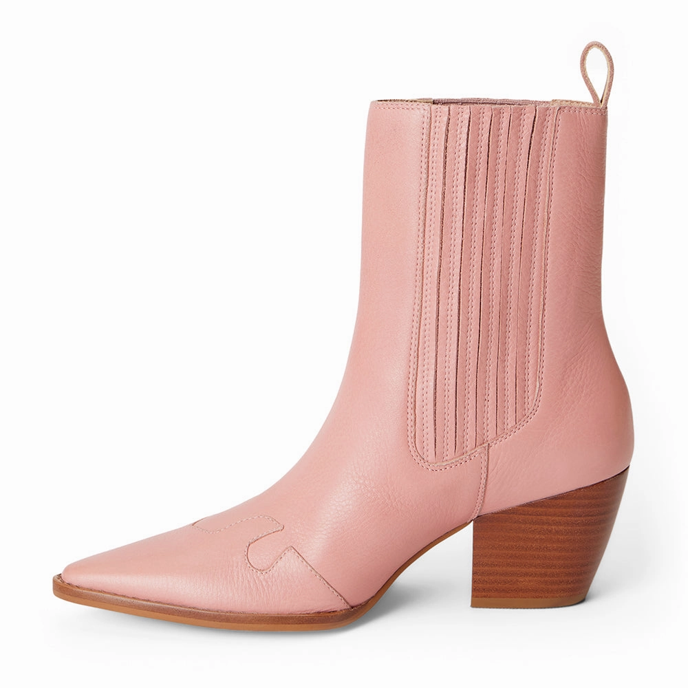 Matisse Collins Ankle Booties in Flamingo Pink Tactile Feedback Sole