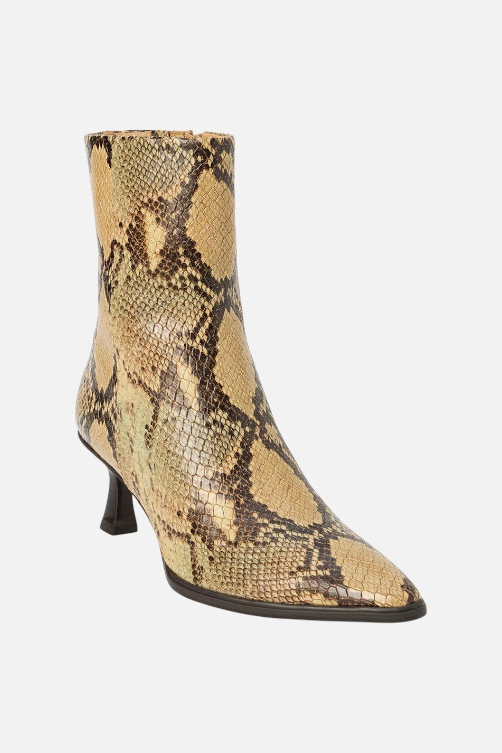 Matisse Gabbie Ankle Boot in Tan Snake Designer Stilettos Luxe Mood